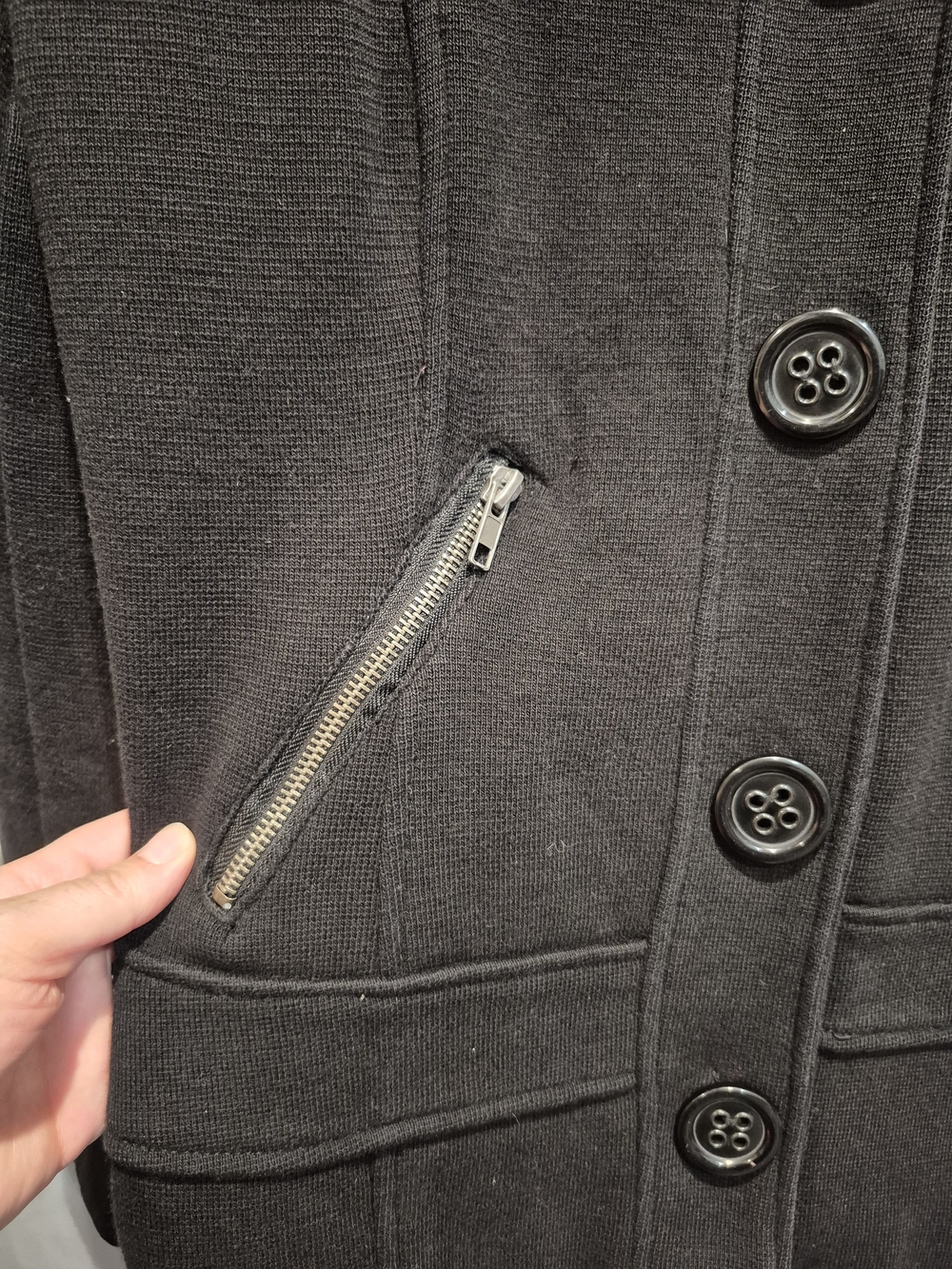 Le Chateau Women's Black Button Front Jacket Heavy Thick Warm Size Large - Picture 5 of 10